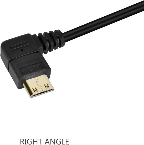 UCEC كابل HDMI صغير ملفوف بزاوية يمين إلى HDMI ذكر يدعم سرعة 3D 1080p إيثرنت وإرجاع الصوت in Saudi Arabia