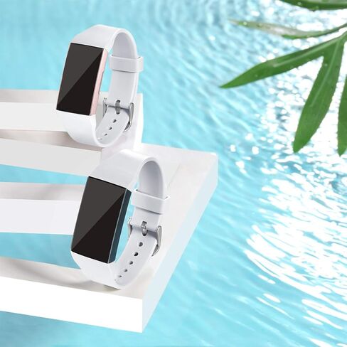 GEAK Compatible with Fitbit Charge 3 Bands for Women Men, Slim Soft Silicone for Fitbit charge 3 Bands/Charge 3 SE/Charge 4 Smart Watch Band, Small Black in Kuwait