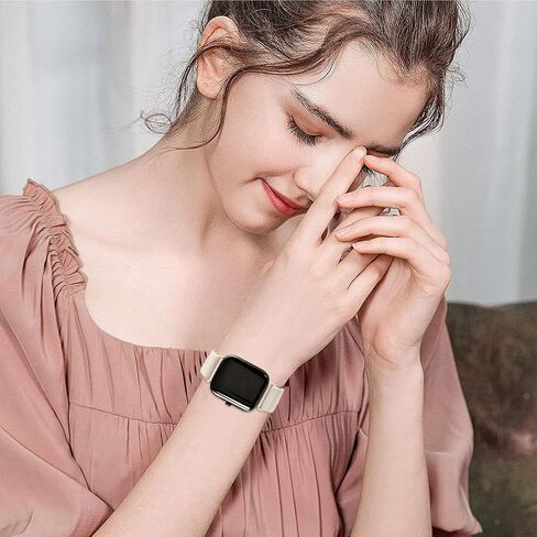 3 Pack Stretchy Nylon Band Compatible with SKG Smart Watch Bands for Women Men, Quick Release Soft Elastic Strap Replacement Wristbands for SKG-V7/SKG V7 Pro Smart Watch in Saudi Arabia