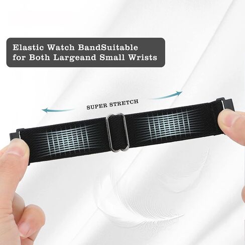 3 Pack Stretchy Nylon Band Compatible with SKG Smart Watch Bands for Women Men, Quick Release Soft Elastic Strap Replacement Wristbands for SKG-V7/SKG V7 Pro Smart Watch in Saudi Arabia