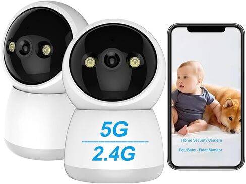 كاميرا أمان داخلية kaltagled 2K، كاميرا للحيوانات الأليفة بدقة 3 ميجابكسل مع تطبيق الهاتف، واي فاي 2.4 جيجا هرتز/5 جيجا كاميرا أمان منزلية قابلة للإمالة مع رؤية ليلية، 24/7، محادثة في اتجاهين، كشف الحركة للكلاب/مراقبة الأطفال/كبار السن... in Kuwait