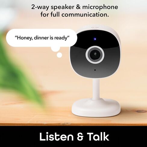Geeni Insight Smart Security Camera for Home - 2K Quad HD, Wi-Fi, Motion Detection, Night Vision, Two-Way Audio - Baby Monitor, Cloud & SD Card Storage, Compatible with Alexa & Google Home in Kuwait