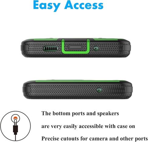 Njjex Case for Samsung Galaxy S20 FE 5G, for Samsung S20 Fan Edition Case W/Tempered Glass Screen Protector [2 Pack], [Nbeck] Heavy Duty Locking Swivel Holster Belt Clip Kickstand Hard Cover [Green] in Saudi Arabia