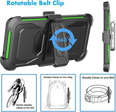 Njjex Case for Samsung Galaxy S20 FE 5G, for Samsung S20 Fan Edition Case W/Tempered Glass Screen Protector [2 Pack], [Nbeck] Heavy Duty Locking Swivel Holster Belt Clip Kickstand Hard Cover [Green] in Saudi Arabia