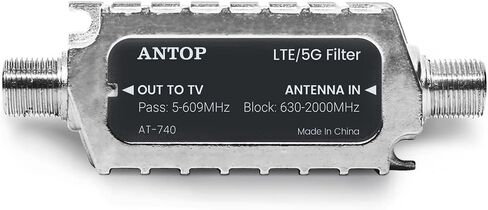 مرشح ANTOP LTE ، 3G / 4G / 5G تنقية إشارة الهوائي الرقمي لهوائي التلفزيون ، نطاق التردد 5-695 ميجا هرتز ، تقليل التداخل من أبراج الهواتف المحمولة ، AT-740 in Kuwait