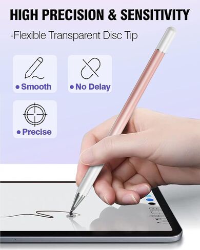 Stylus Pens for Touch Screens, 2 in 1 High Precision Universal Stylus Pen for iPad Compatible with Apple, iPhone, iPad, Android, Microsoft Tablets, Phones, 3 Pack - Blue, Pink, Purple in Kuwait