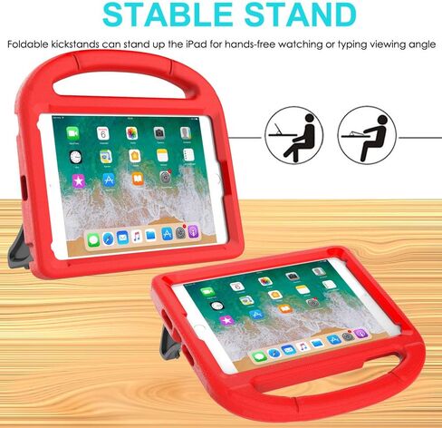 SUPLIK Kids Case for iPad mini 5/4/3/2/1 (7.9"), Durable Shockproof Protective Handle Bumper Stand Cover with 2*Screen Protectors for 7.9 inch Apple iPad mini 5th/4th/3rd/2nd/1st Generation, Blue in Kuwait