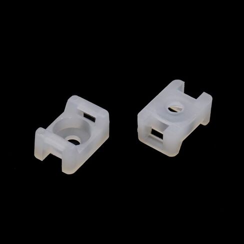 (100 Of Pack) Black 4.5mm Cable Tie Mount Base Saddle Type Mount Screw Wire Bundle Base Holder Width Cable Large Size 0.6 inch in Saudi Arabia