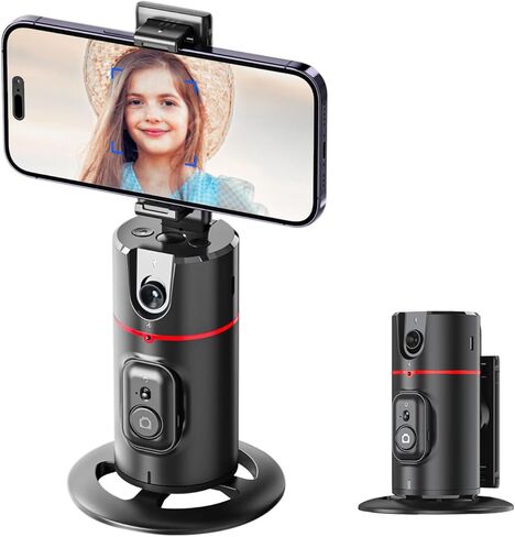 2023 Auto Face Tracking Phone Holder Foldable & AFARER 360° Rotation face Tracking Tripod Phone Mount, Face Body Rotating Gesture Control, Upgraded Moving Tripod 180°fold for Vlog, Tiktok, Video Call in Kuwait