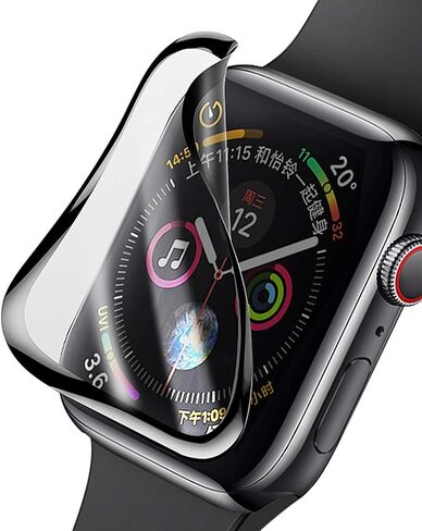 طبقة واقية للشاشة بالكامل منحنية ثلاثية الأبعاد مناسبة لساعة Apple Watch Series 6 طبقة واقية شاشة منحنية ساخنة، متوافقة مع ساعة Apple Watch 38mm / 40mm / 42mm / 44mm [قطعتان] (42مم) in Saudi Arabia