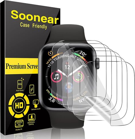 6 Pack Screen Protector for Apple Watch 38mm Series 1, Series 2, Series 3,Cases Friendly, Bubble-Free, Anti-Scratch,Flexible TPU Clear Film in Kuwait