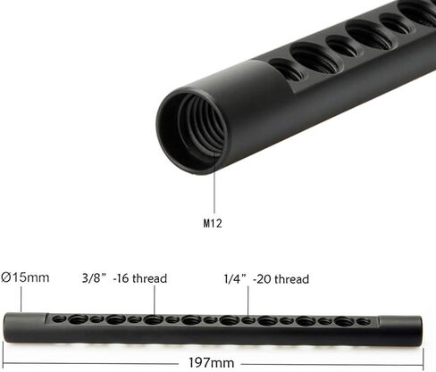 NICEYRIG 7.7 Inch 15mm Cheese Rod for DSLR Camera Cage Rig System - 074 | with 1/4 3/8 Locating Holes in Saudi Arabia