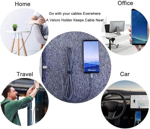 USB C Cable 15FT 2Pack,Extra Long USB-A to USB-C Cable Braided Grey in Kuwait