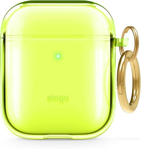 حافظة Elago Clear Airpods مع سلسلة مفاتيح مصممة لأجهزة Apple Airpods 1 & 2 (أزرق مائي) in Saudi Arabia
