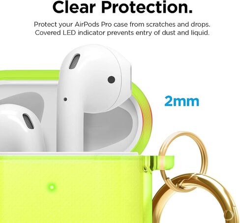 حافظة Elago Clear Airpods مع سلسلة مفاتيح مصممة لأجهزة Apple Airpods 1 & 2 (أزرق مائي) in Saudi Arabia