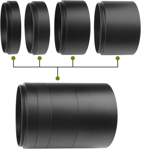 Astromania 2 Inch Telescope Extension Tube Kit with M48 Thread 8/10/20/30mm | Metal Telescope Photo Adapter, Telescope Accessories Solve Focusing, Fit Camera & Astronomy Telescopes, For Astrophotography in Saudi Arabia