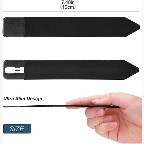 حامل قلم لاصق متوافق مع قلم Apple (الجيل الأول والثاني)، جراب مرن لحماية قلم القلم من الضياع، جراب جلدي متصل بالكمبيوتر اللوحي مثل iPad Air/Pro، قطعتان in Kuwait