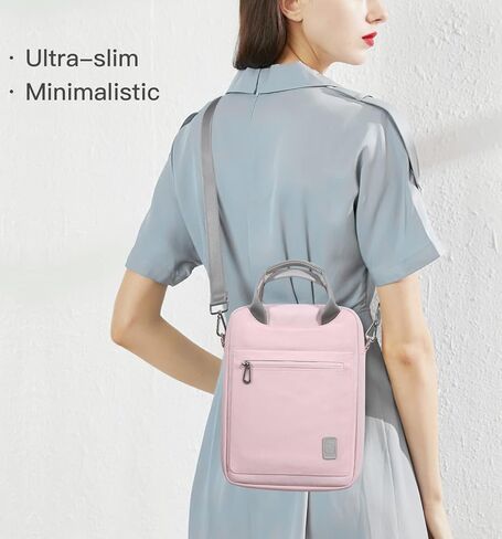 حقيبة حمل للكمبيوتر اللوحي مقاس 9-11 بوصة من Dadanism لجهاز iPad Pro 11 2022-2018، iPad Air 5th/4th 10.9، iPad 10.2 9th/8th/7th، iPad 10th Gen 10.9، Galaxy Tab A8/S8/S6 Lite، مع حزام كتف وحزام كتف جيوب، وردي in Kuwait