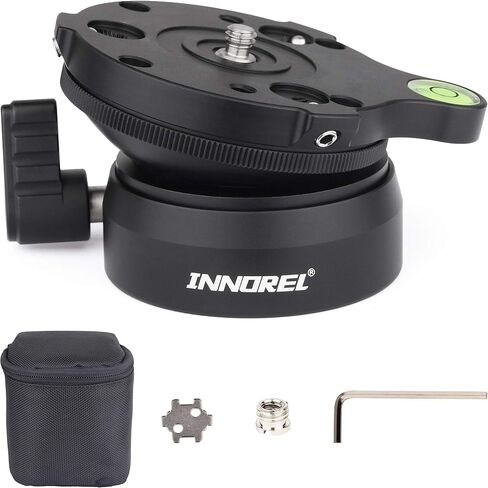 INNOREL Tripod Leveling Base, LB50 Leveling Base Half Ball with Offset Bubble Level and Bubble Level Bag for Ballhead, Fluid Head, Gimbal Heads, Z Flex Head, Tripods and Monopods with 3/8" Thread in Saudi Arabia