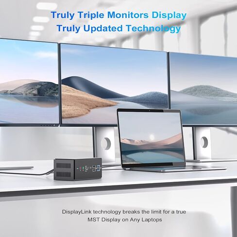 DisplayLink Docking Station, UtechSmart 14 in 1 Laptop USB C Docking Station Triple Monitors, Universal for MacBook and Windows,USB C Dock with USB-A & USB-C Cable, 2HDMI, VGA, 4USB-A in Kuwait