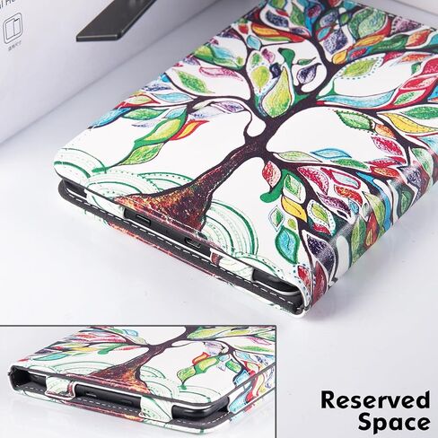 حافظة LaoShuSheng لجهاز Kindle Paperwhite مقاس 6 بوصات (الجيل الخامس/السادس/السابع/العاشر، إصدار 2012-2018) - غطاء غلاف من جلد البولي يوريثان مع شريطين لليد وخاصية النوم/الاستيقاظ التلقائي (أسود كلاسيكي) in Kuwait