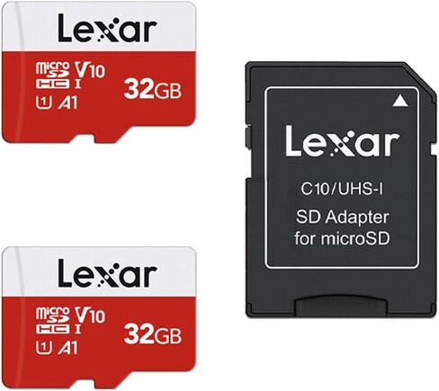 Lexar E-Series 32GB Micro SD Card 5 PK microSDHC UHS-I Flash Memory Card | 100MB/s, C10, U1, A1, V10, Full HD, High Speed TF Card with Adapter in Saudi Arabia