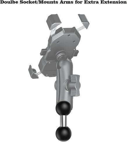 iHYTOON سبائك الألومنيوم الكرة محول مزدوج الكرة جبل 25.4mm (1 ") متوافق مع RAM يتصاعد الكرة المقبس الأسلحة GPS بين قوسين (R11 * 2) in Kuwait