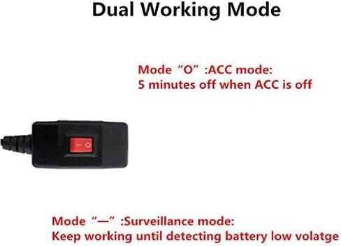رير ماستر كيبل طاقة او بي دي عالمي لكاميرا داش، مراقبة 24 ساعة / وضع ايه سي سي مع زر التبديل (منفذ USB-C) in Kuwait