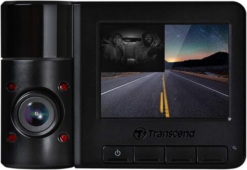 Transcend DrivePro 550 Dual Lens Dash Camera Dashcam TS-DP550B-64G, Black & Suction Mount for DrivePro Car Video Recorder (TS-DPM1) in Kuwait