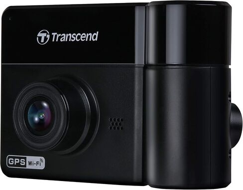 Transcend DrivePro 550 Dual Lens Dash Camera Dashcam TS-DP550B-64G, Black & Suction Mount for DrivePro Car Video Recorder (TS-DPM1) in Kuwait