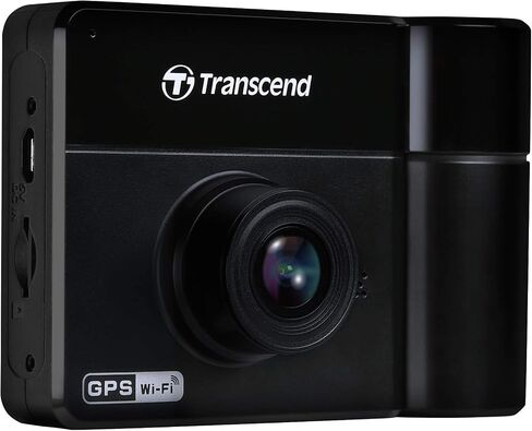 Transcend DrivePro 550 Dual Lens Dash Camera Dashcam TS-DP550B-64G, Black & Suction Mount for DrivePro Car Video Recorder (TS-DPM1) in Kuwait