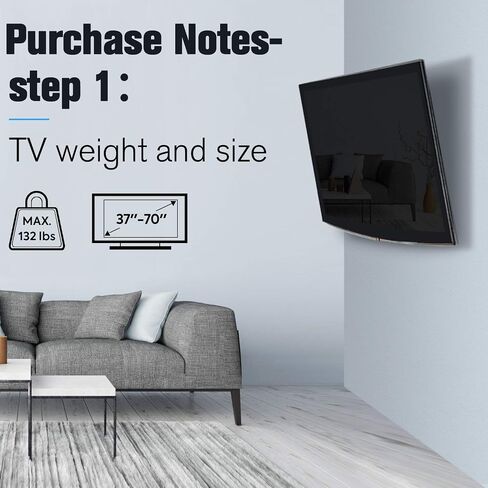 Mounting Dream TV Wall Mount for Most 37-70 Inch Flat Screen TV Tilting, Low Profile Space Saving Wall Mount for 16",18",24" Stud, UL Listed TV Mount Bracket for Max VESA 600 x 400, 132lbs MD2868-LK in Kuwait