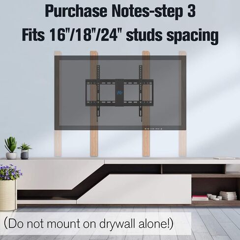 Mounting Dream TV Wall Mount for Most 37-70 Inch Flat Screen TV Tilting, Low Profile Space Saving Wall Mount for 16",18",24" Stud, UL Listed TV Mount Bracket for Max VESA 600 x 400, 132lbs MD2868-LK in Kuwait