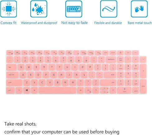 Keyboard Cover for 15.6 Inch Dell Latitude 3540 3550 5520 5521 5530 5531 5540 5550, 15.6 Inch Dell Precision 3560 3561 3570 3571 3580 3581 3590 3591 Laptop US Protective Keyboard Skin-Colorful in Kuwait