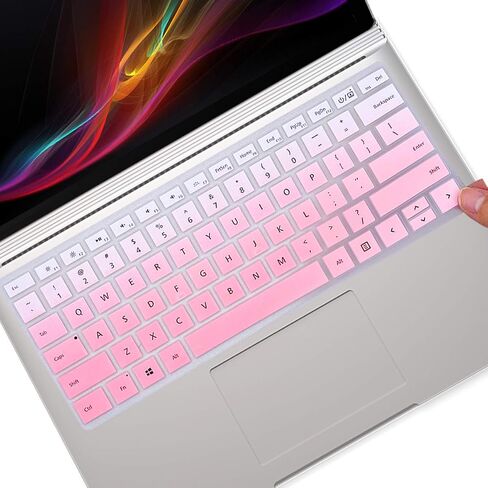 غطاء لوحة المفاتيح لجهاز Microsoft Surface Book 3 13.5 بوصة 15 بوصة 2021 2020، Surface Laptop 3 13.5 بوصة 15 بوصة 2021 2020، Surface Book 2 13.5 بوصة 15 بوصة، Surface Laptop 2 13.5 بوصة 15 بوصة (غير مناسب لجهاز Surface Laptop Go) -GPink in Kuwait
