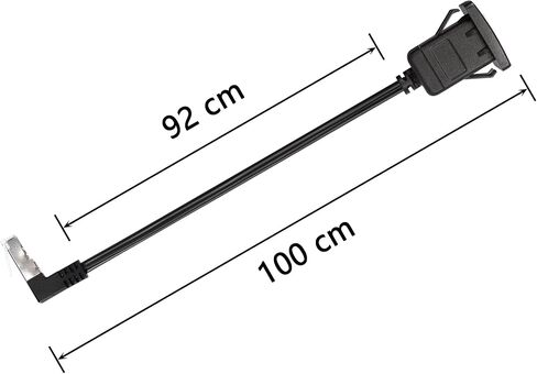 CERRXIAN 6.56FT 90 Degree RJ45 Male to Female Embedded Buckle Dash Panel Mount CAT5E Ethernet Extension Cable(UP-2m) in Saudi Arabia