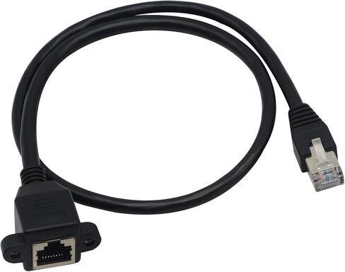 GINTOOYUN لوحة جبل RJ45، RJ45 ذكر إلى أنثى 90 درجة برغي لوحة جبل CAT6 / 5e / 5 شبكة محمية LAN موصل سلك موسع (بزاوية لأسفل) in Kuwait