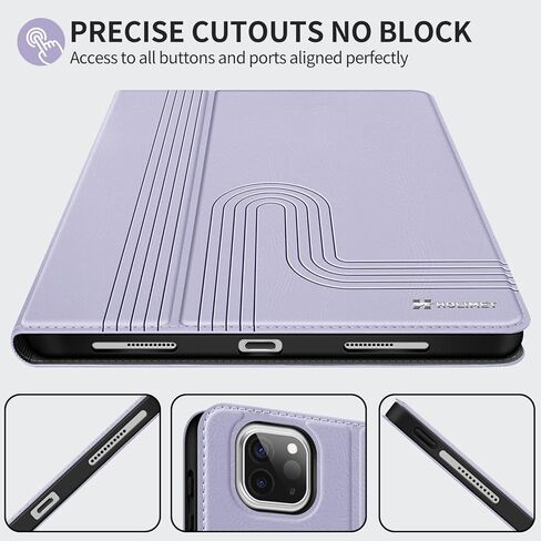 حافظة HOLIMET لجهاز iPad Pro 12.9 الجيل 6th/5th/4th/3rd 2022 2021 2020 2018 مع حامل قلم رصاص مدمج وغطاء ذكي من الجلد النباتي لجهاز iPad Pro 12.9 بوصة خاصية النوم/الاستيقاظ التلقائي in Kuwait