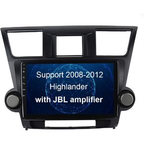 SYGAV Android 10 Car Stereo for 2008 2009 2010 2011 2012 Toyota Highlander Radio Carplay Android Auto HD Touch Screen GPS Navigation Head Unit with WiFi BT