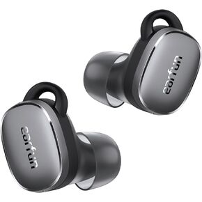 EarFun Free Pro 3 Noise Canceling Wireless Earbuds, Snapdragon Sound, Qualcomm aptX™ Adaptive, 6 Mics ENC, Bluetooth 5.3 Earbuds, Multipoint Connection, Customizable EQ App, Cozy Fit, Navy Blue