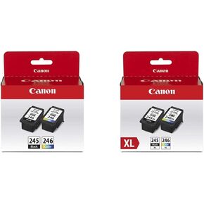 Canon PG-245 / CL-246 Genuine Ink Value Pack (2 Cartridges), Compatible with iP2820, MG2420/2924/2920/3020/2522/2525, MX492, TS3120/302/302a/202/202a/4520/3320