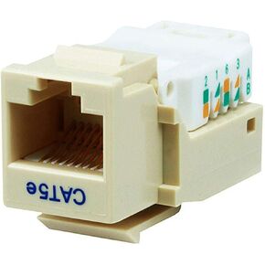 Monoprice Cat5E RJ-45 Toolless Keystone Jack in White