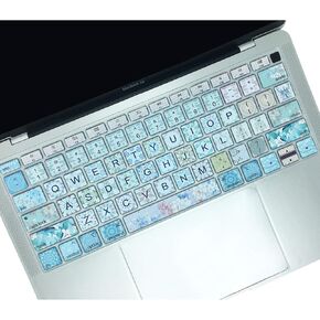 Keyboard Cover Protector for Apple MacBook Air 13.3 Inch (Model: A1932 2018/2019 Released), Silicone Skin Protector with Pattern & Big Letter Design,Cute Cat in Kuwait