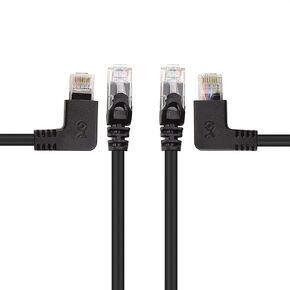 Cable Matters 10Gbps Combo-Pack 90 Degree Cat 6, Cat6 Right Angle Ethernet Cable 5 ft (90 Degree + 270 Degree Right Angle Cat6 Cable) in Kuwait