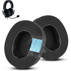 Wzsipod Cooling Gel Earpads for Razer Blackshark V2 X Headphones, Protein Leather & Fabric, Ultimate Comfort, Enhanced Durability, Cooling Effect Headset Replacement (Black) in Kuwait
