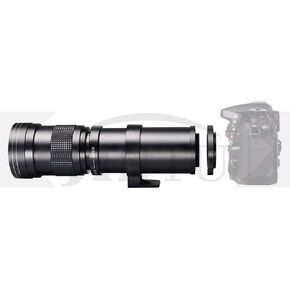 عدسة تكبير تليفوتوغرافي E Mount 420-800 مم F8.3 (MF) لسوني E Mount A6700 A6600 A6500 A7II A7R A7C A7S A6400 A6300 A7IV A7III A7RIII كاميرات بدون مرآة بتركيز يدوي (أسود) in Kuwait