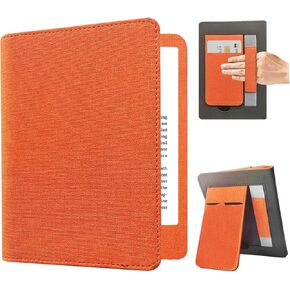 حافظة SINKAAA لجهاز Kindle مقاس 6 بوصات (الجيل الحادي عشر، إصدار 2022)، غطاء ذكي من جلد البولي يوريثان مع ميزة التنبيه التلقائي للنوم مع غطاء للأكمام مع فتحة للبطاقة وحزام يد لجهاز Kindle 2022 (برتقالي) in Kuwait