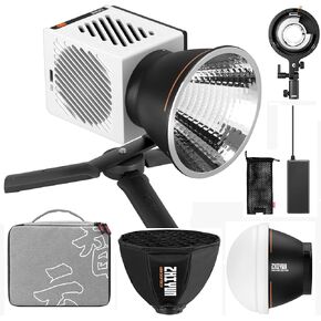 ZHIYUN G60 Combo Light، مصباح فيديو LED ثنائي اللون، CRI≥96، TLCI≥97، 300 جرام محمول 60 وات COB LED إضاءة الإخراج المستمر، التحكم في تطبيق البلوتوث، مع ملحقات حامل Bowens DC/PD مزود الطاقة in Kuwait