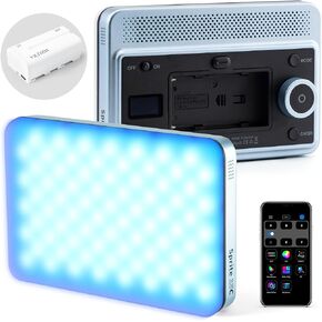 VILTROX RGB ضوء فيديو مع لوحة إضاءة LED محمولة للتحكم في التطبيق 0-360 لون كامل CRI95+ 2800-6800K، 26 مشهد ضوئي مع بطارية NP-F550 قابلة لإعادة الشحن لإضاءة صور كاميرا الفيديو DSLR in Kuwait