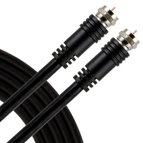UltraPro RG6 Coaxial Cable 3ft. Black, F-Type Connectors, Double Shielded Coax, Input Output, Ideal for TV Antenna, Satellite, DVR VCR, Cable Box, Home Theater, 52162 in Saudi Arabia